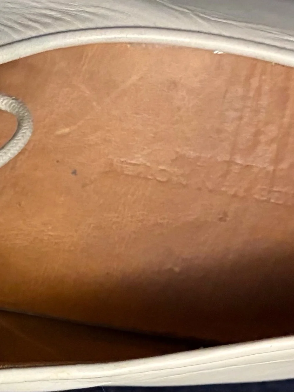 Dries Van Noten White Leather Lace-Up Loafers with Tan Sole